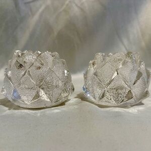 Vintage Orrefors Kosta Boda Nimbus Candle Holders Berit Johansson A Pair